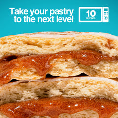 Legendary Foods 22g Protein Pastry on kitchen counter suggests easy snack options for busy mornings