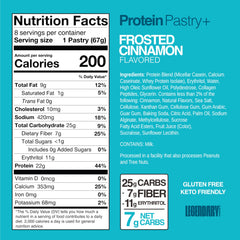 Legendary Foods 22g Protein Pastry on plate highlights savory cinnamon flavor for a quick breakfast