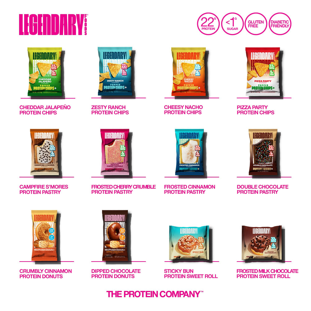 Legendary Foods Cinnamon Roll 10-pack display—great for stocking up or sharing.