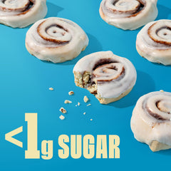 Legendary Foods Cinnamon Roll bar after microwaving—enhanced texture and aroma.