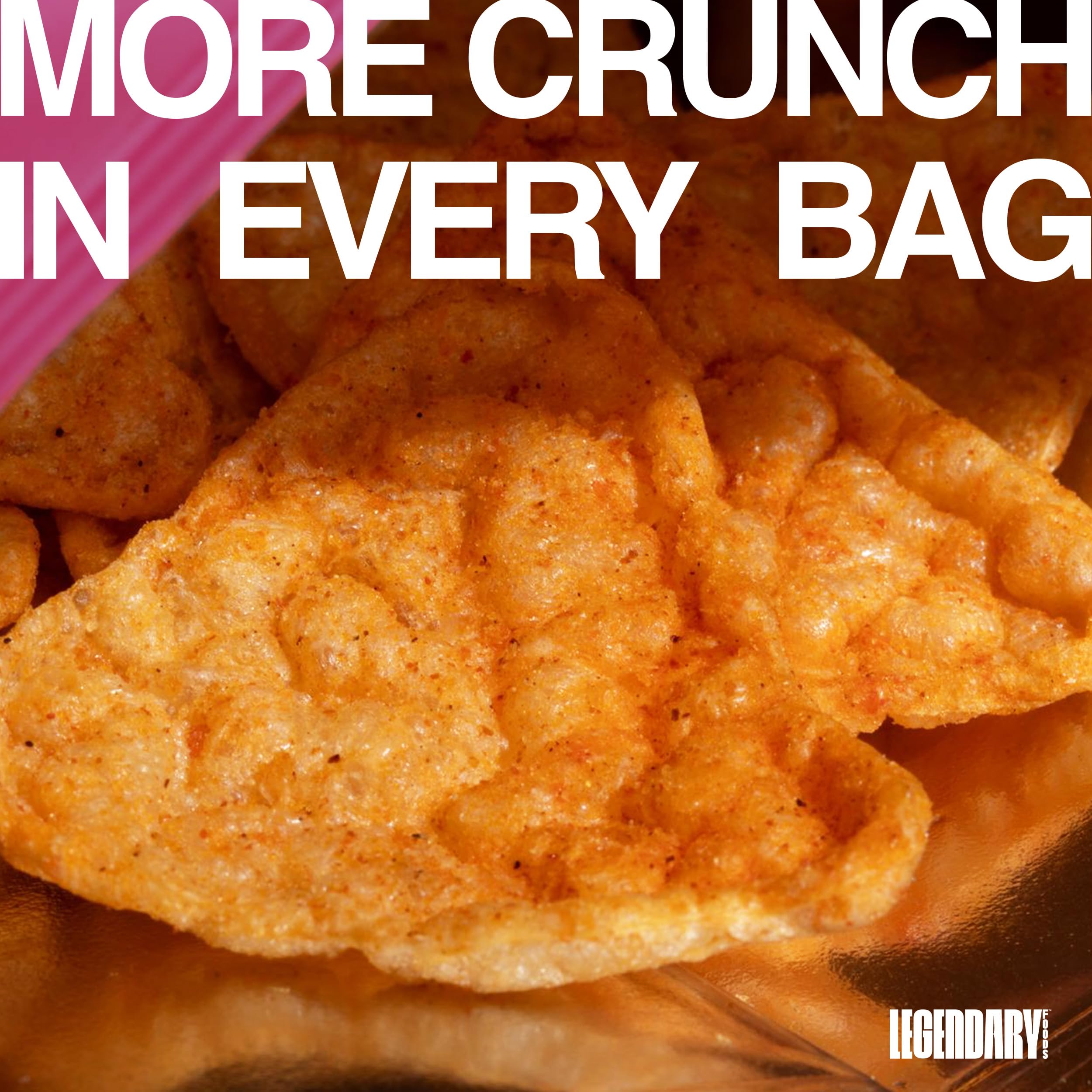 Legendary Foods Tangy BBQ Protein Chips with dip option for social snacking.