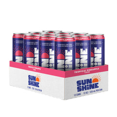 Legendary Sunshine sparkling energy can with tropical pineapple flavor for a refreshing pick-me-up