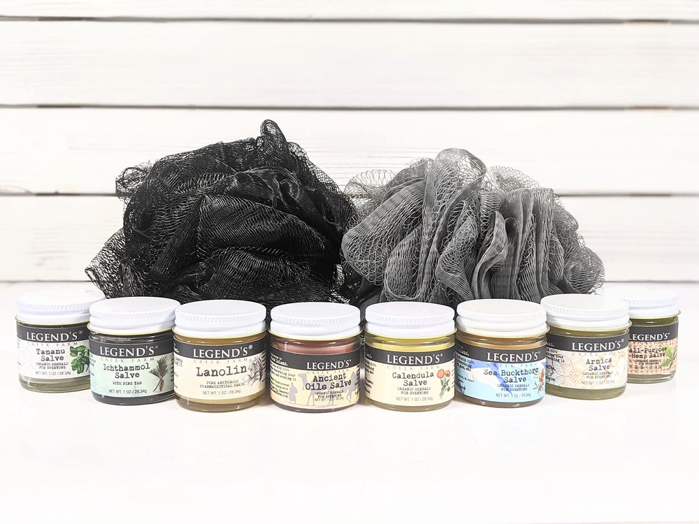 Legend's Creek Ichthammol salve jar close-up for targeted skin care