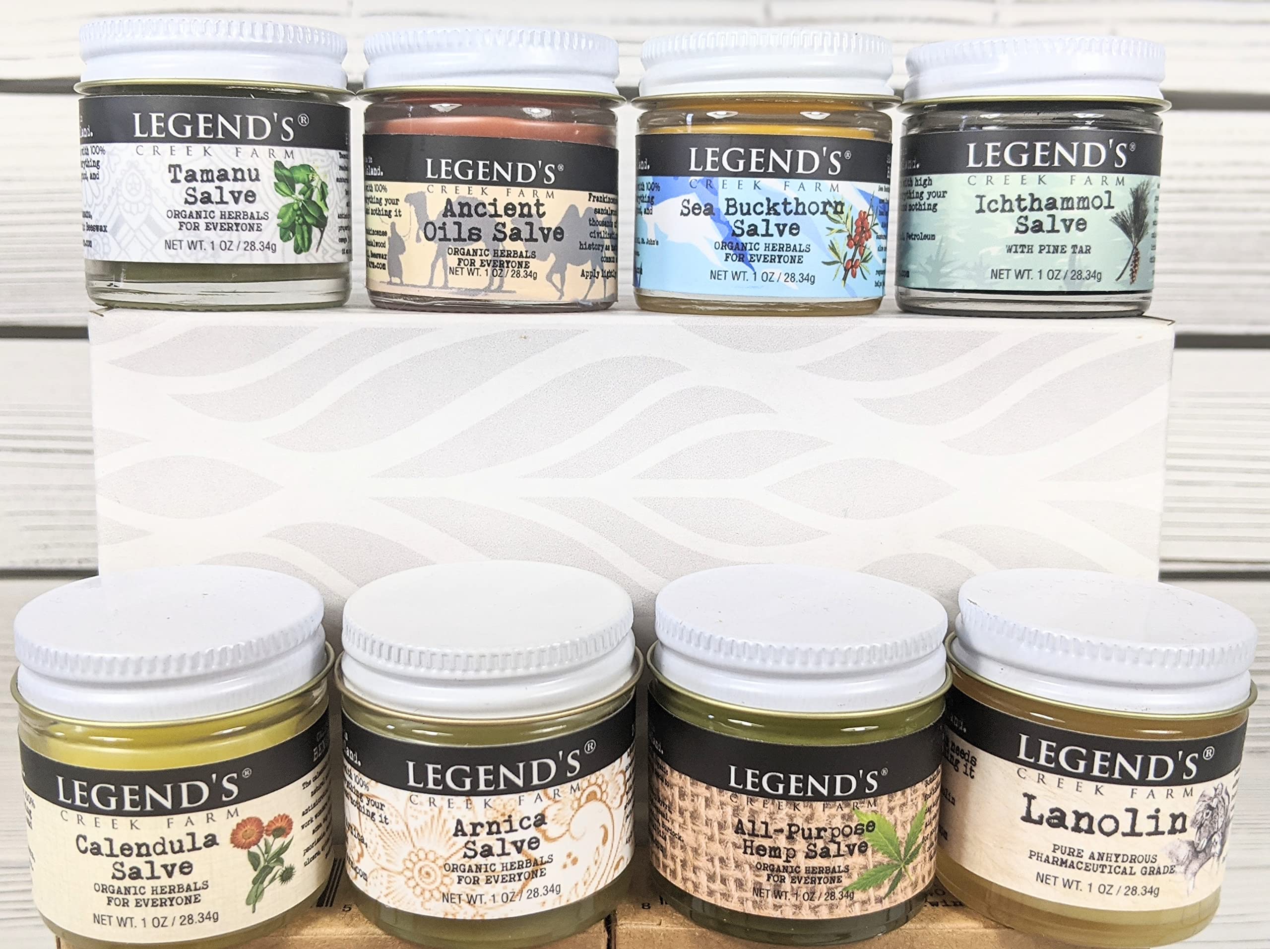 Legend's Creek Lanolin salve jar close-up for lasting moisture