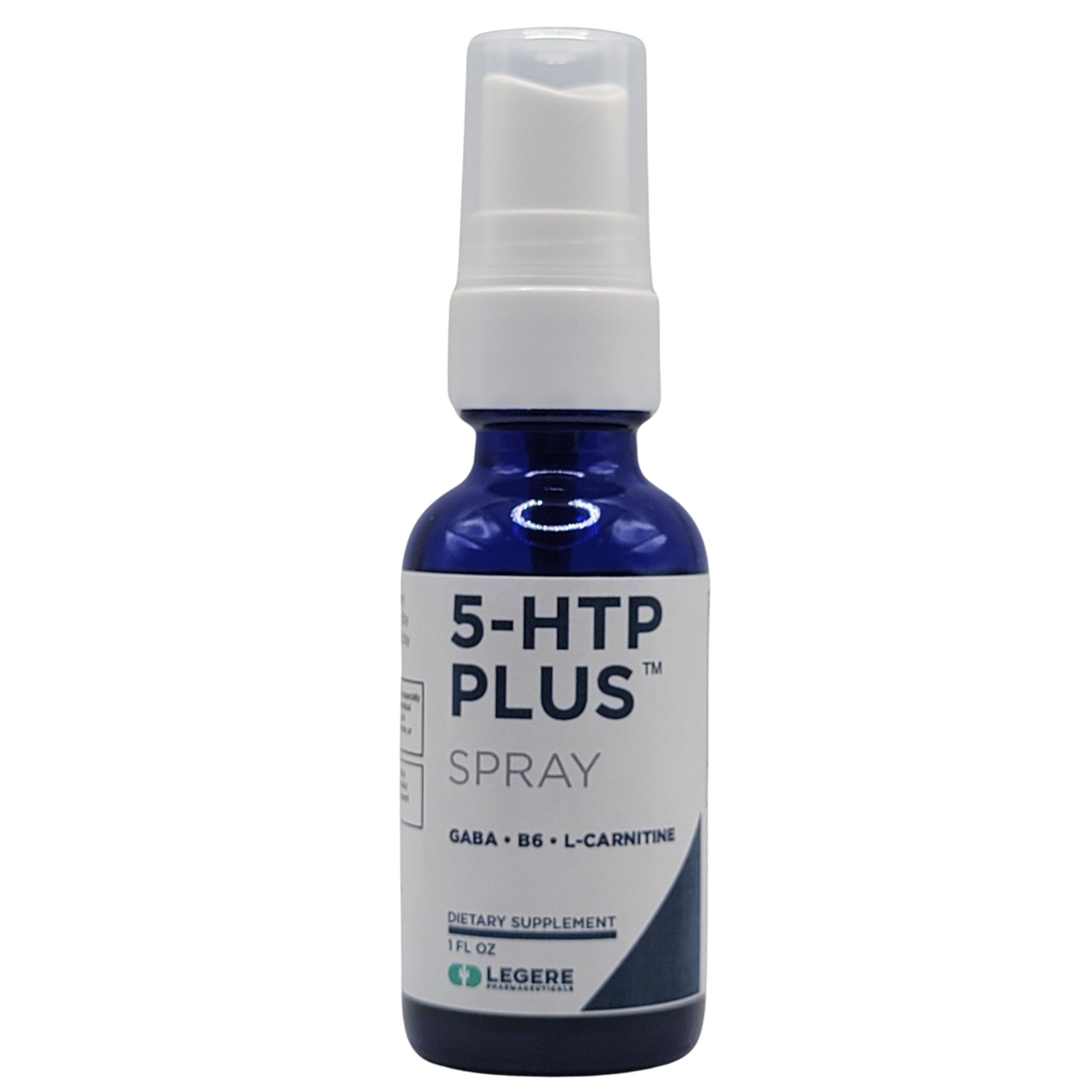 Legere 5-HTP Plus GABA spray bottle for nighttime relaxation.