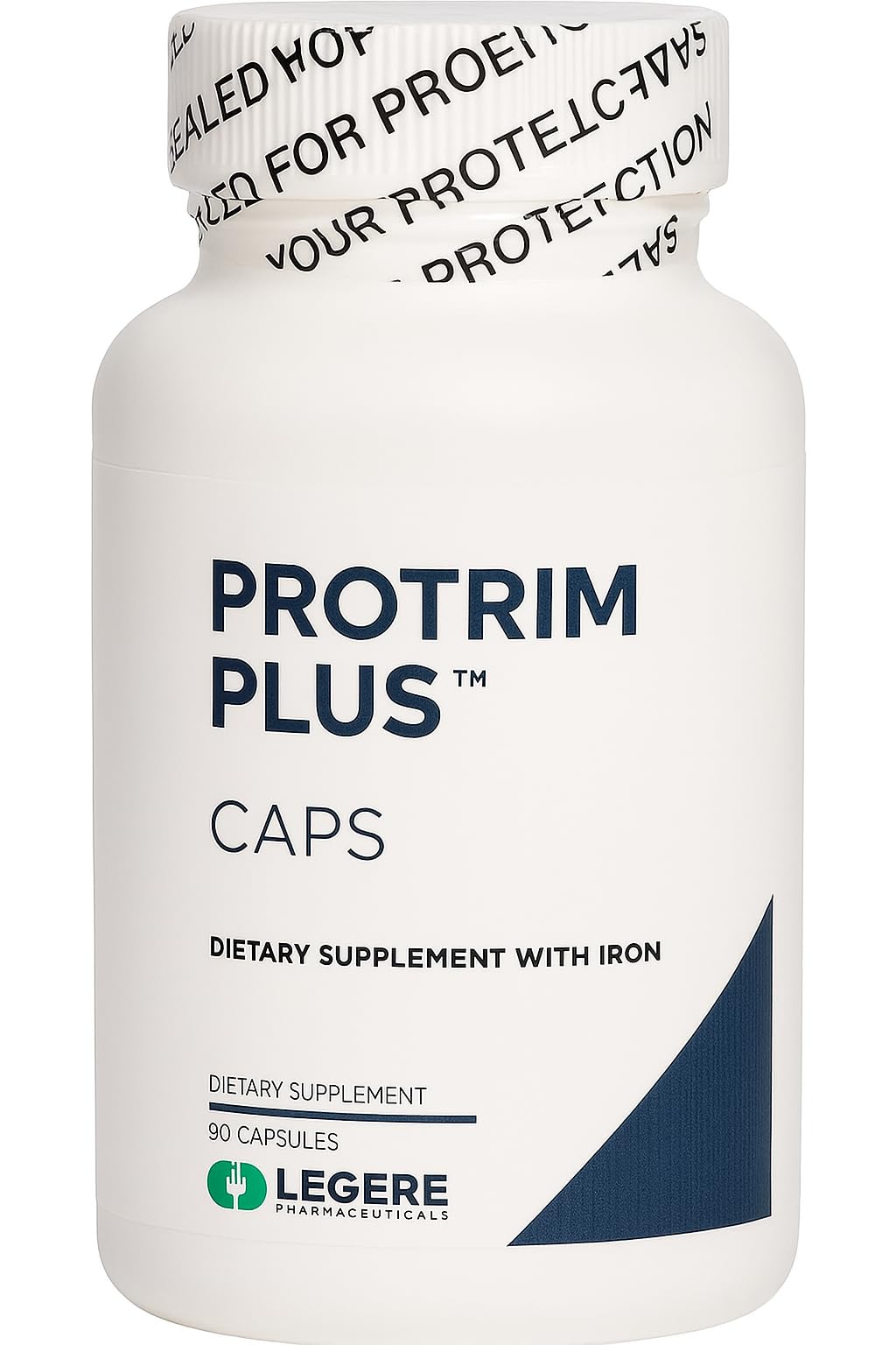 Legere ProTrima Plus bottle with capsules supports daily nutrition.