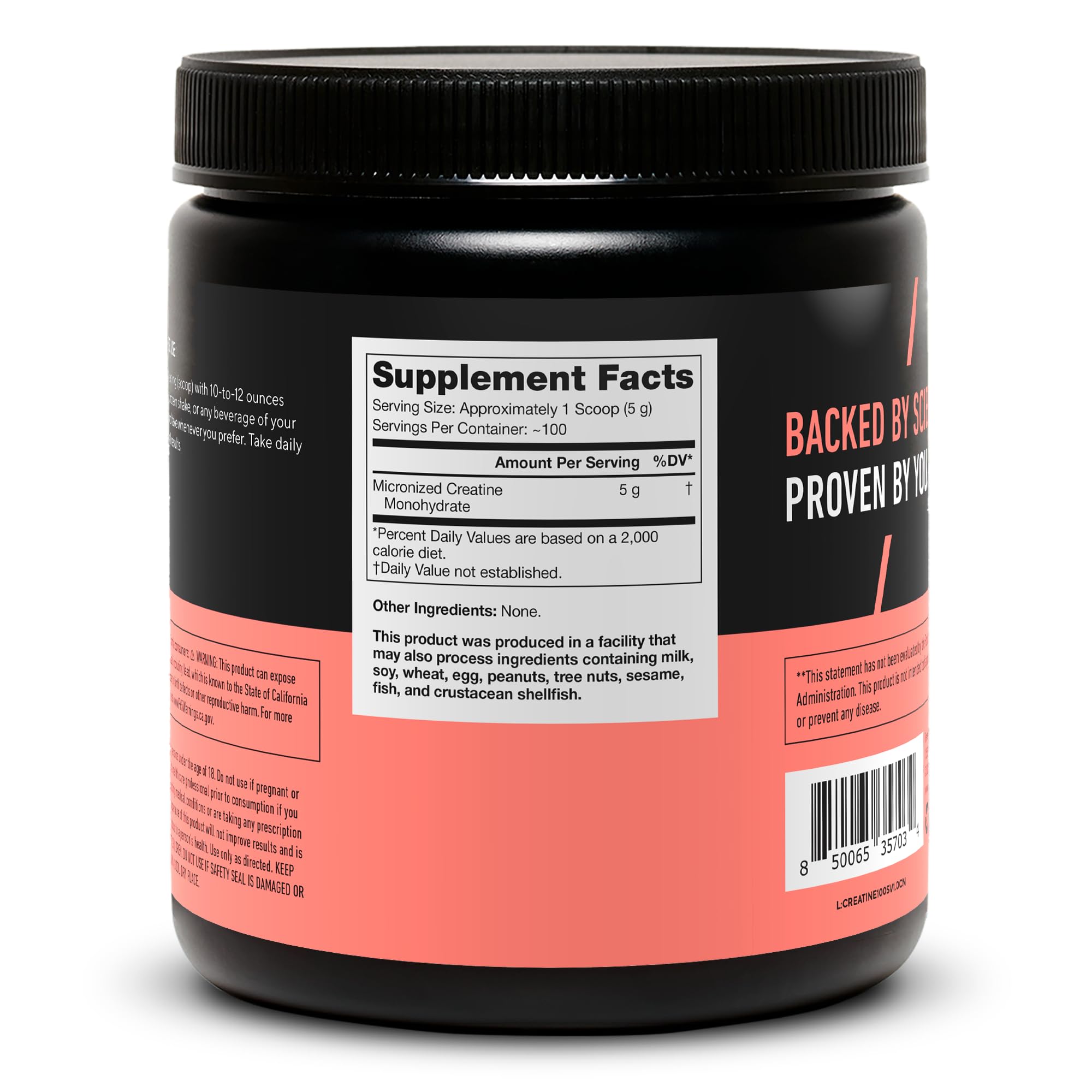 Close-up of LEGION micronized creatine monohydrate powder texture for easy blending