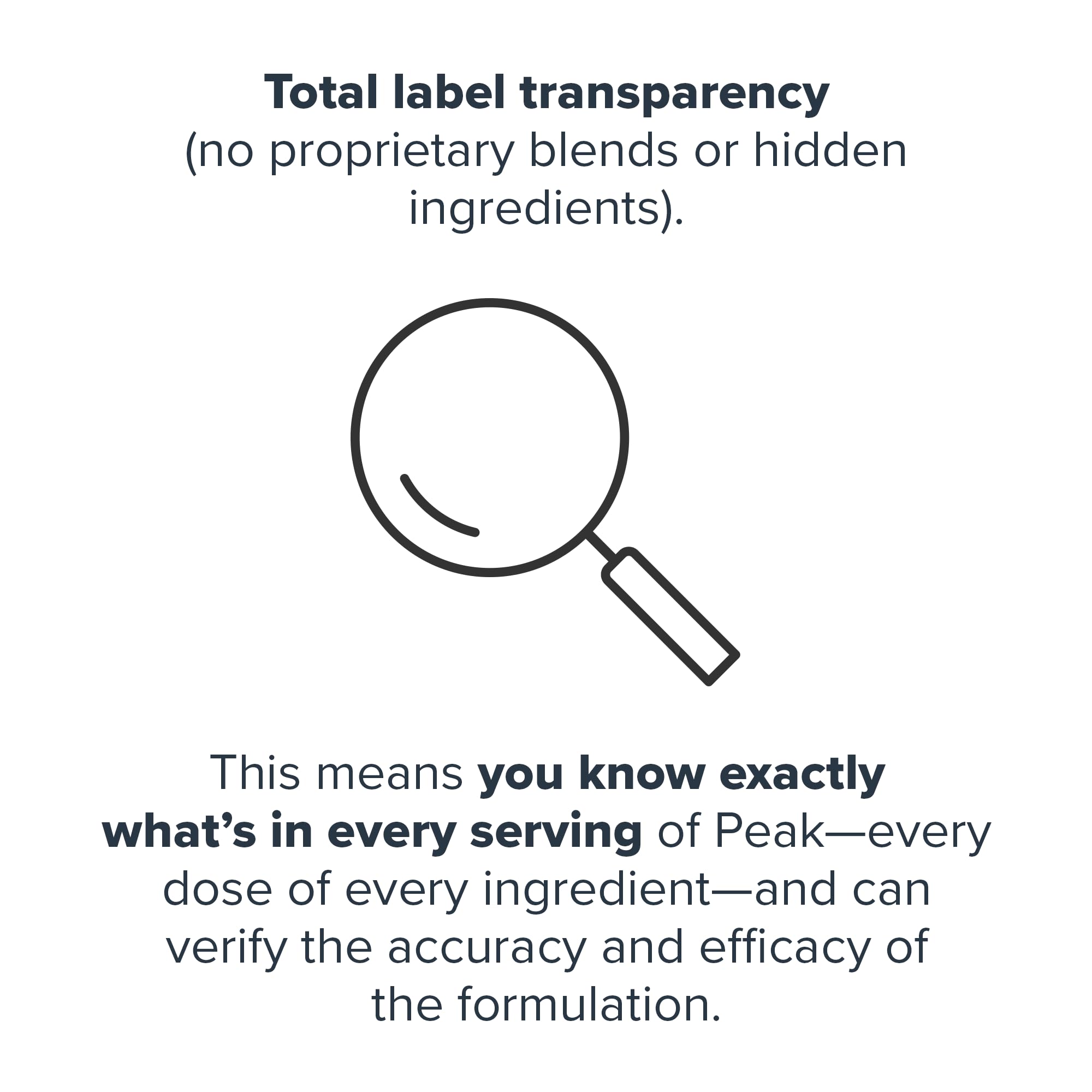 LEGION Peak label highlights clean, vegan formula.