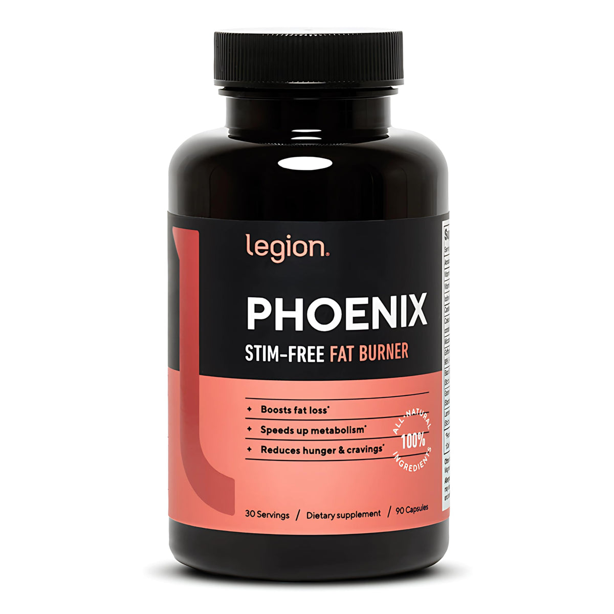 LEGION Phoenix Thermogenic Fat Burner – 90 Capsules, 30 Servings (Caffeine Free)
