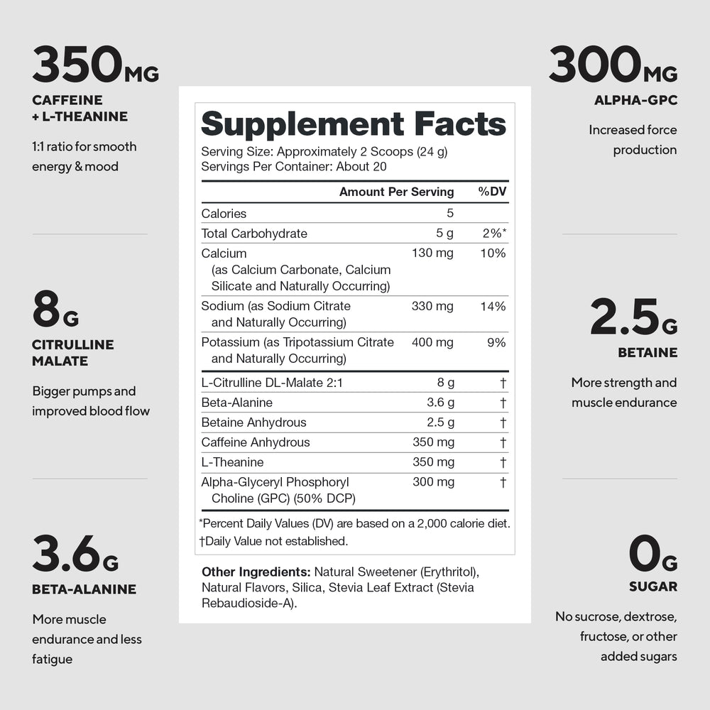 LEGION Pulse pre-workout mixed in glass for focus and stamina