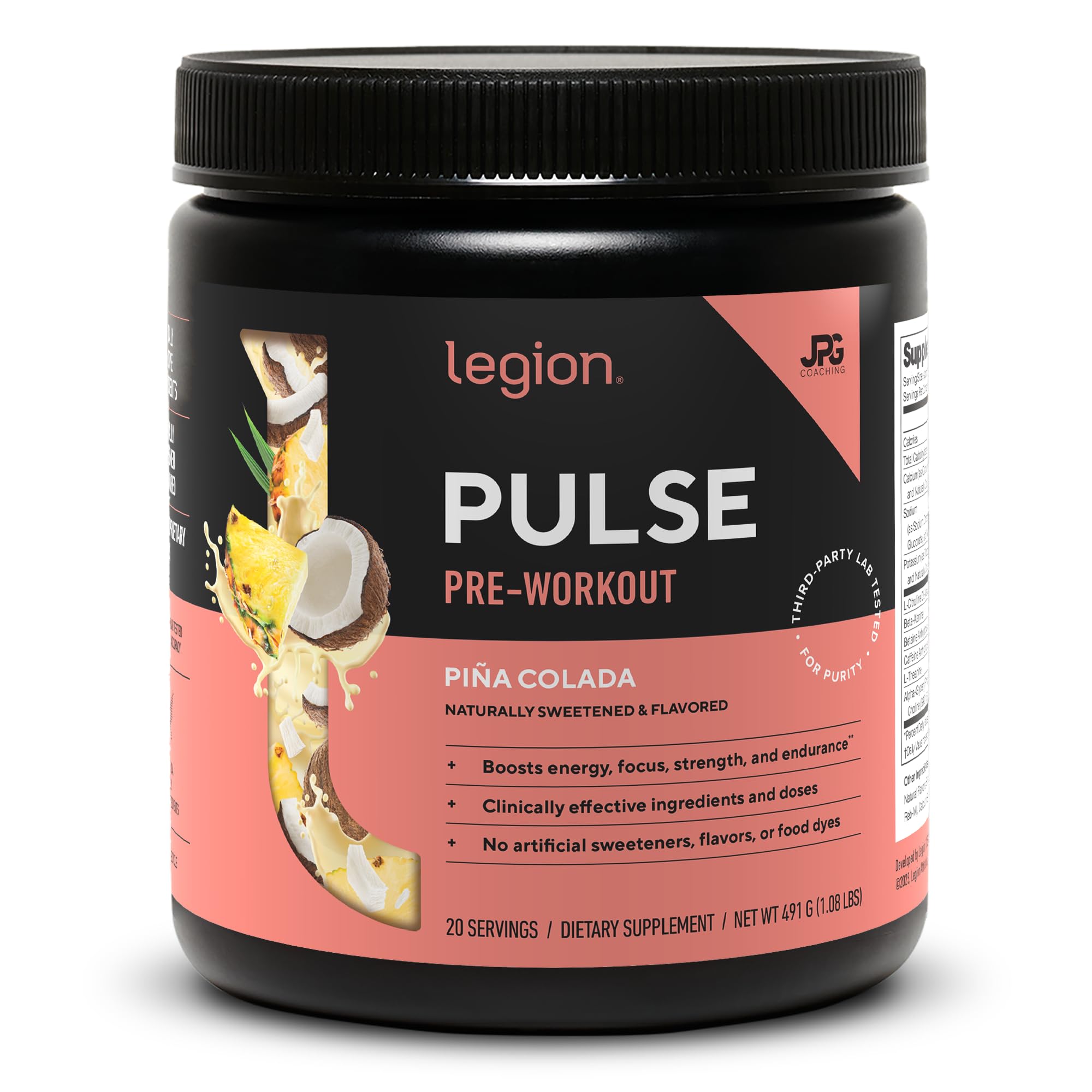 LEGION Pulse pina colada tub showcases natural energy
