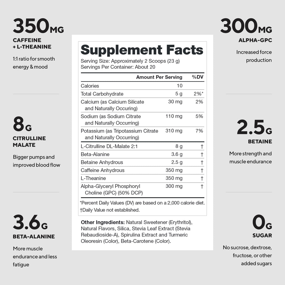 LEGION Pulse preworkout bottle front showing clean label and natural sweetness