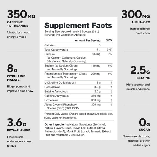 LEGION Pulse pre-workout scoop beside canister highlighting measured dosing for reliable servings.