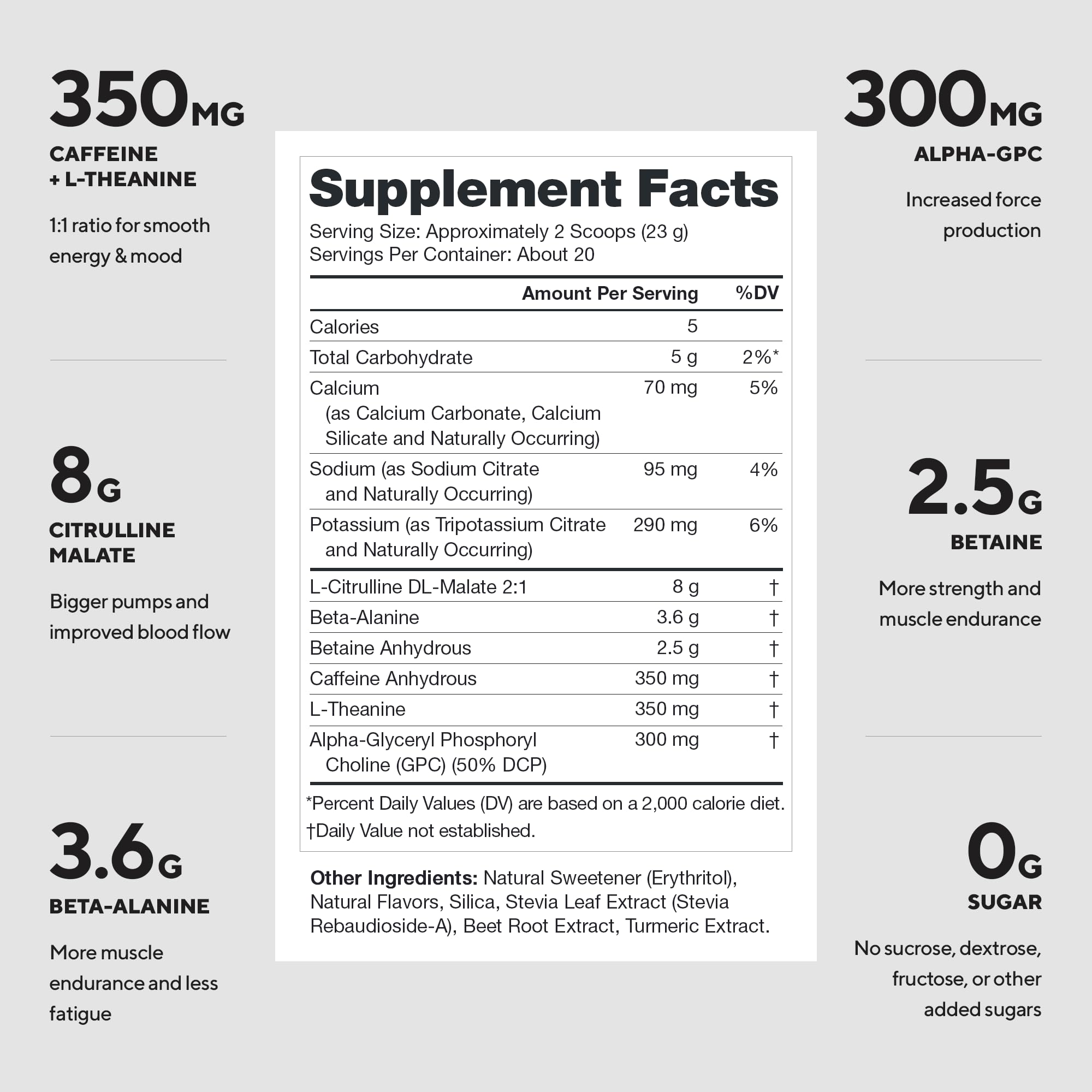 LEGION Pulse scoop measures precise dose for consistent pre-workout energy