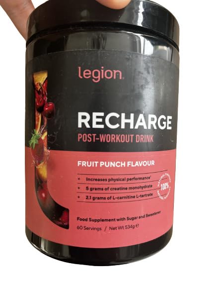 Legion Recharge serving-cup demonstrating convenient workout-ready serving