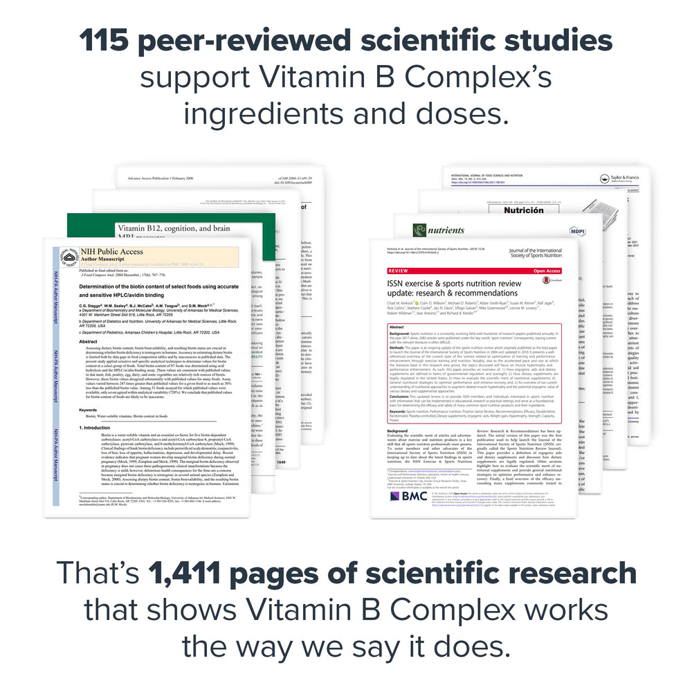 LEGION Vitamin B-Complex label detail signaling transparent formula