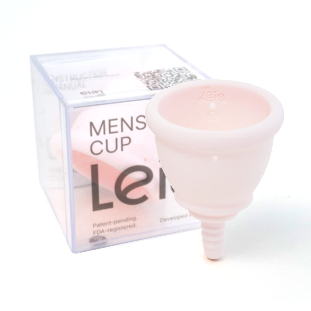 Leia menstrual cup shows a low cervix design for easy insertion and daily comfort