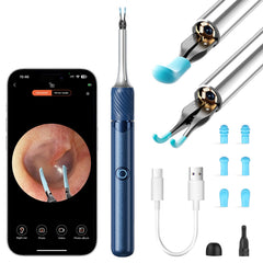 LEIPUT ear cleaner tweezers with ear spoon and otoscope light for precise ear canal checks