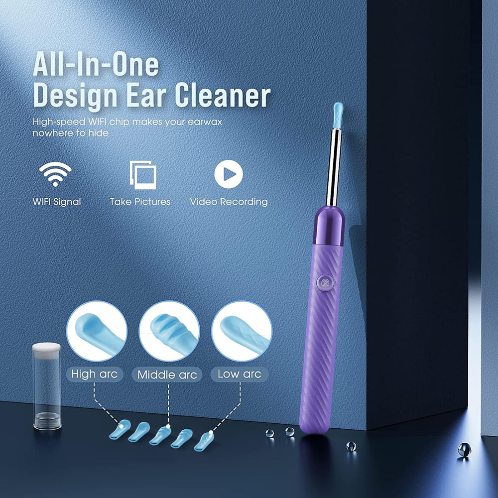 LEIPUT Ear Wax Removal Tool with 6 LED lights for bright ear canal visibility