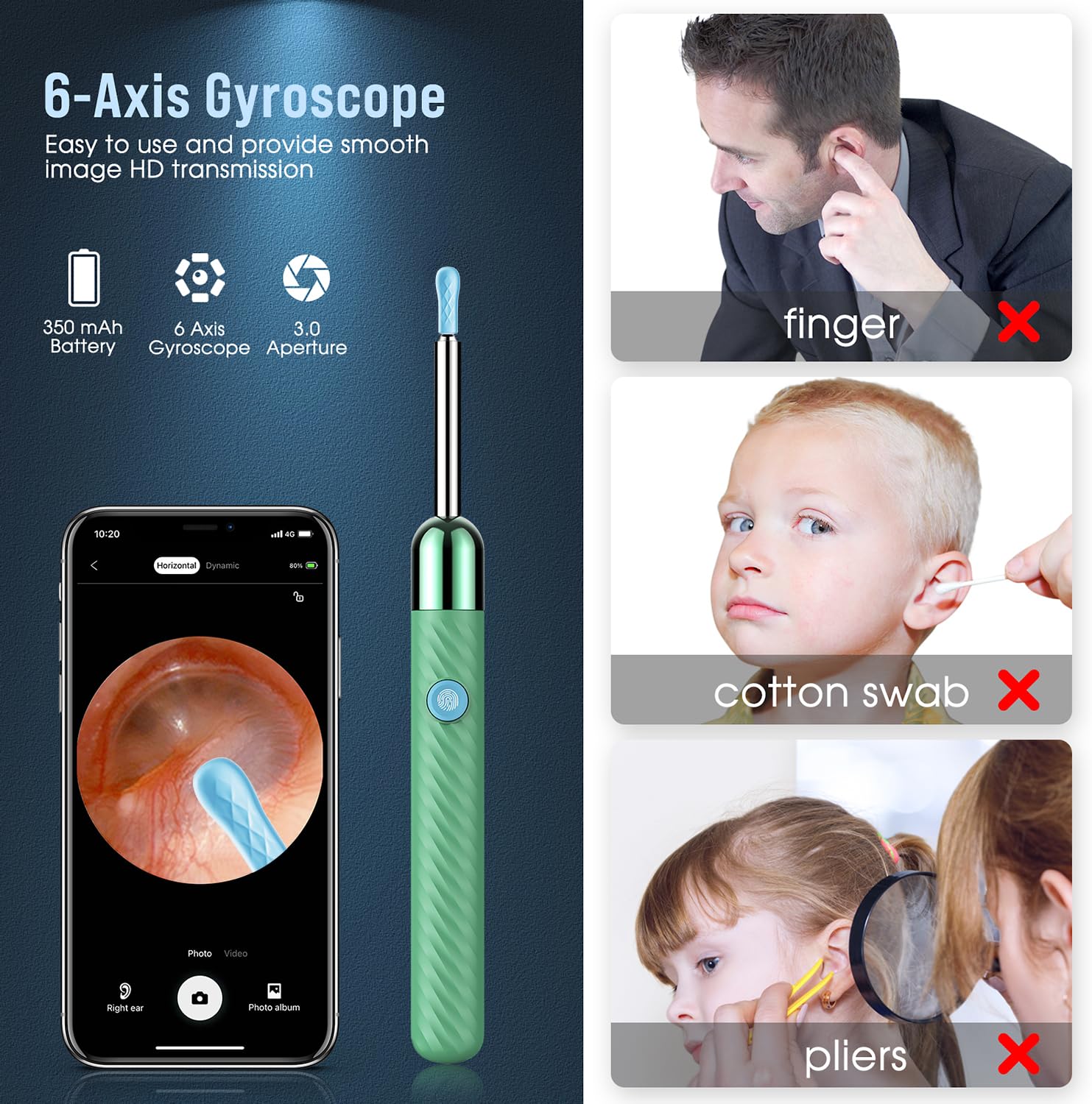 LEIPUT IP67 waterproof otoscope is easy to clean after use