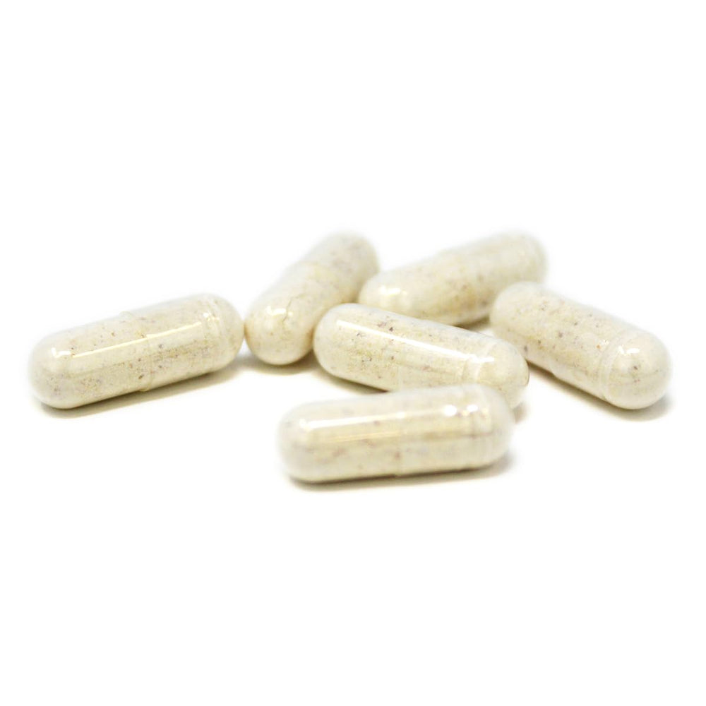 Lekithos organic spermidine capsules close-up emphasizes smooth capsule design