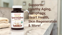 Lekithos organic spermidine capsules packaging emphasizes clean, sustainable packaging