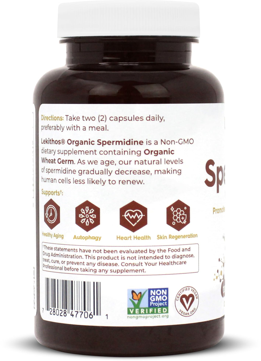Lekithos organic wheat germ extract label emphasizes high-quality origin