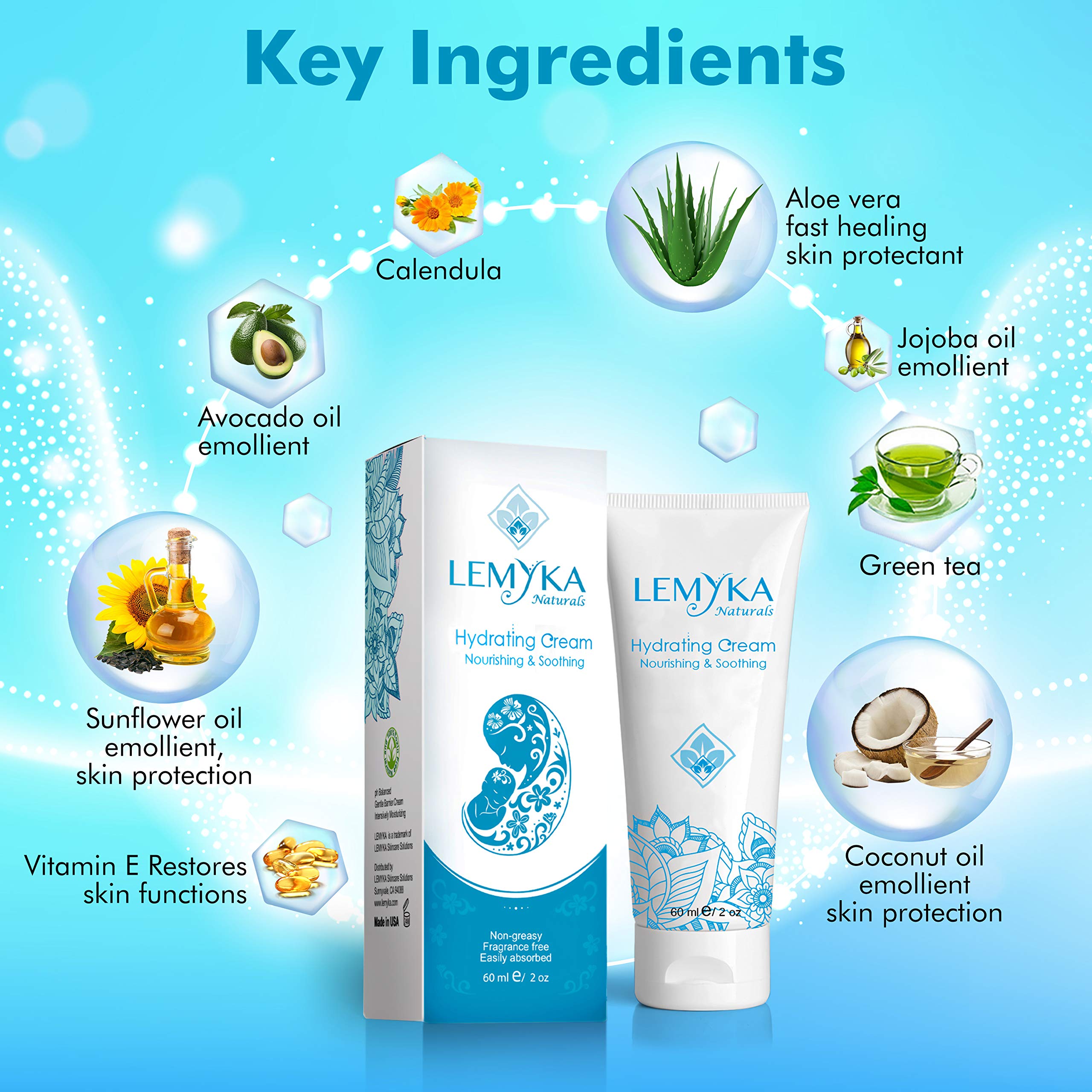 LEMYKA packaging shot highlighting natural ingredients