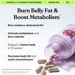 Lemme Burn bottle being poured showing convenient capsules for daily energy