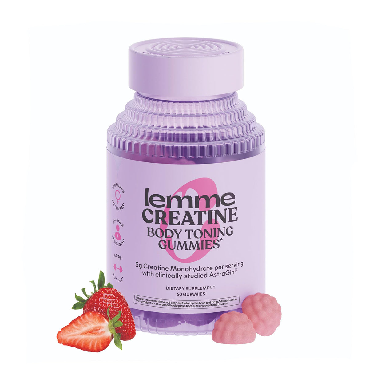 Lemme Creatine Monohydrate Gummies bottle — convenient pre-workout option.