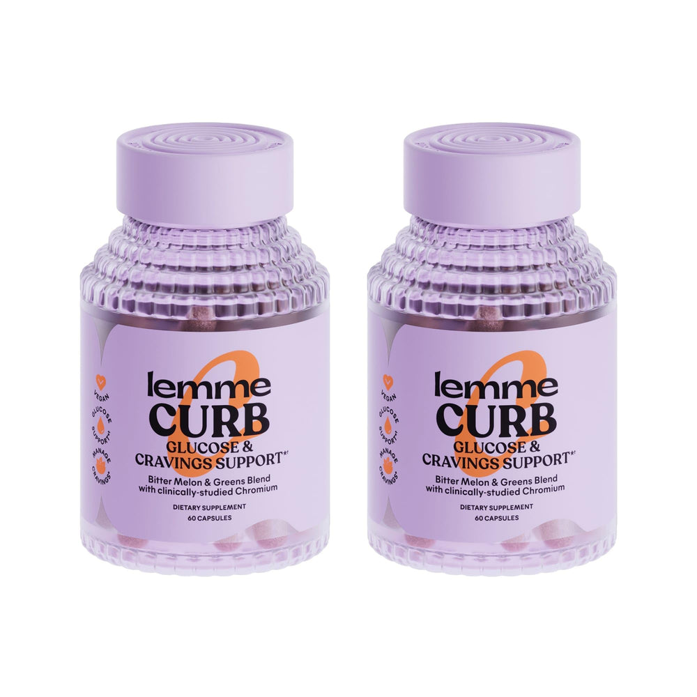 Lemme Curb bottle front label showing product name and branding for cravings and metabolism support