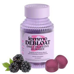 Lemme Debloat bottle front signals daily gut health support.