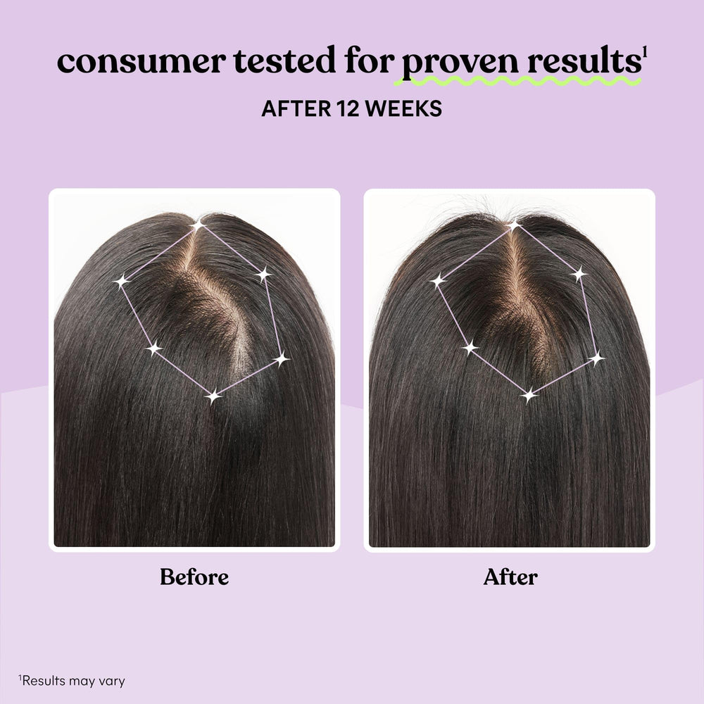Lemme Grow bottle on vanity for daily hair wellness
