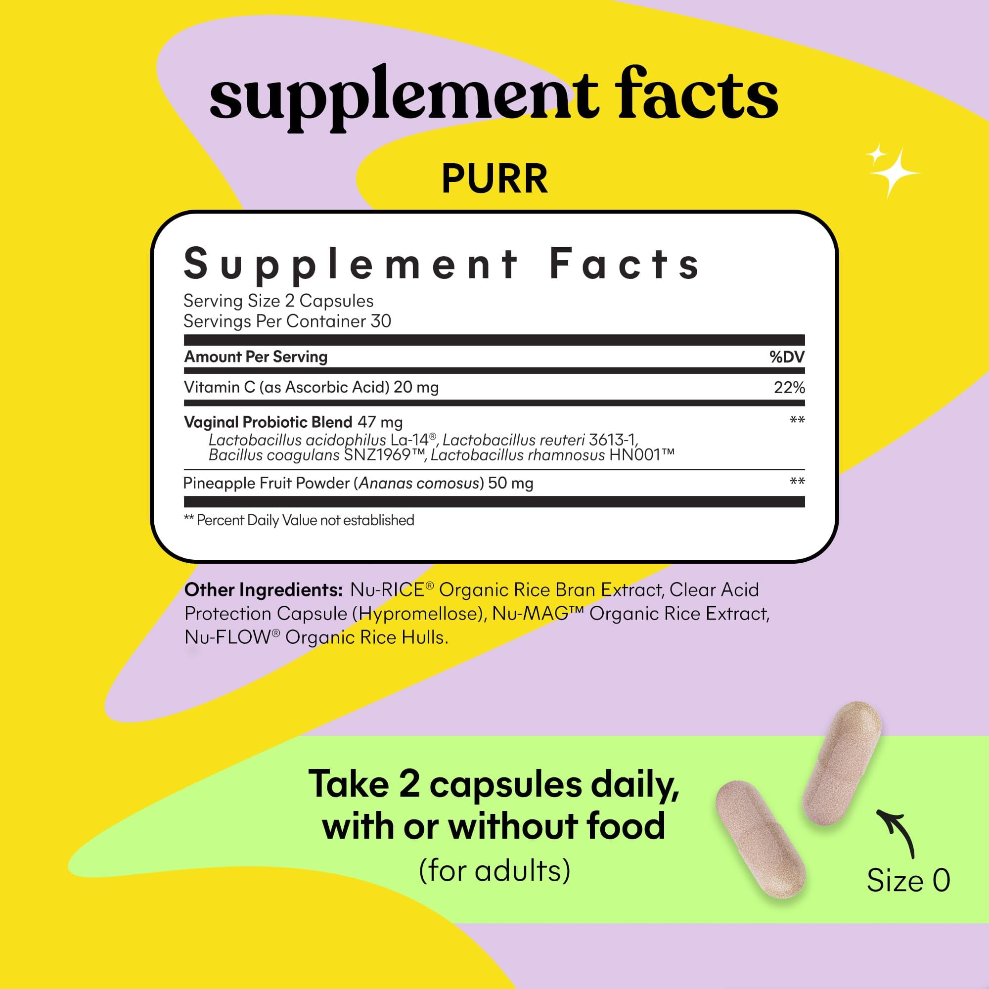 Lemme Purr packaging image for travel-friendly feminine health.