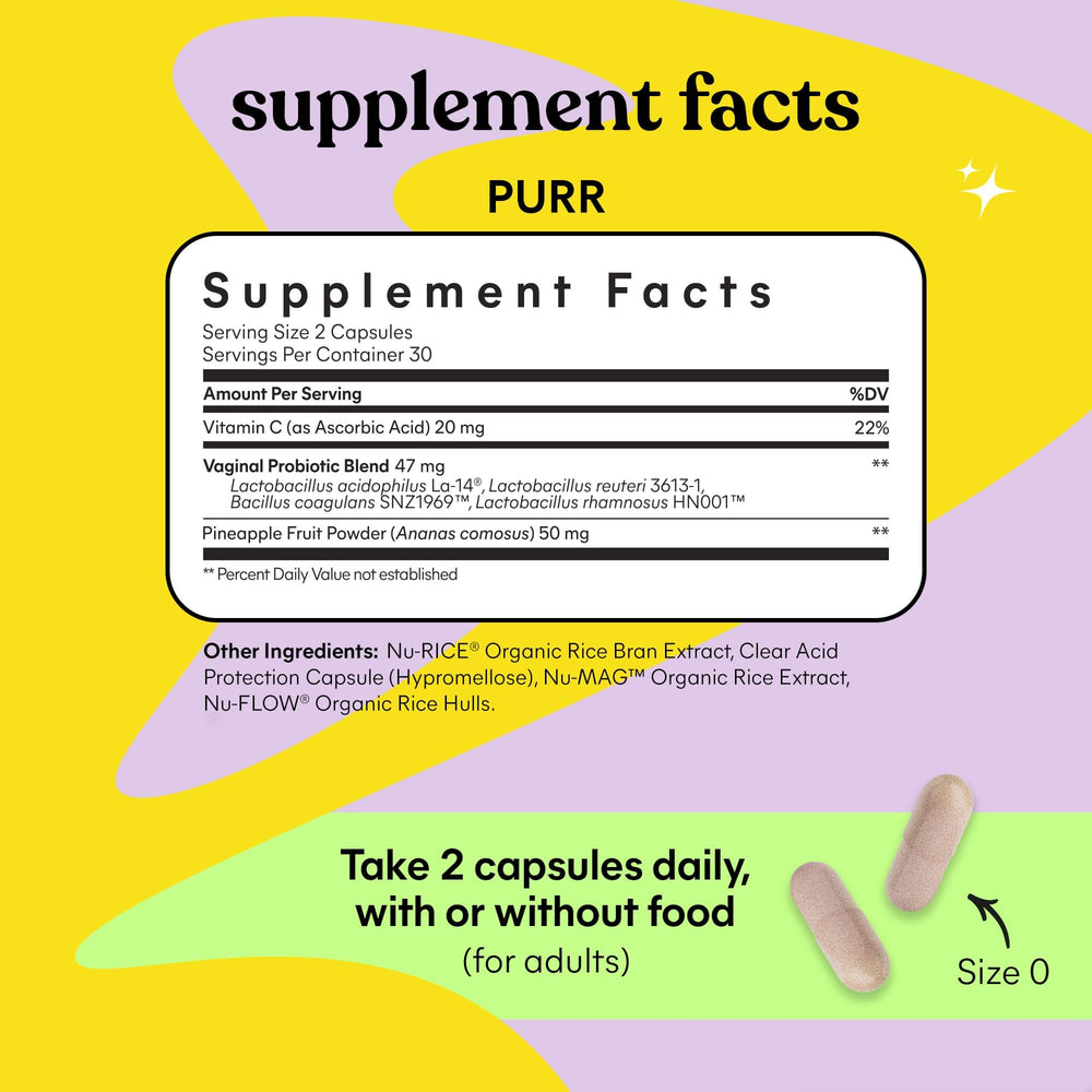 Lemme Purr packaging image for travel-friendly feminine health.
