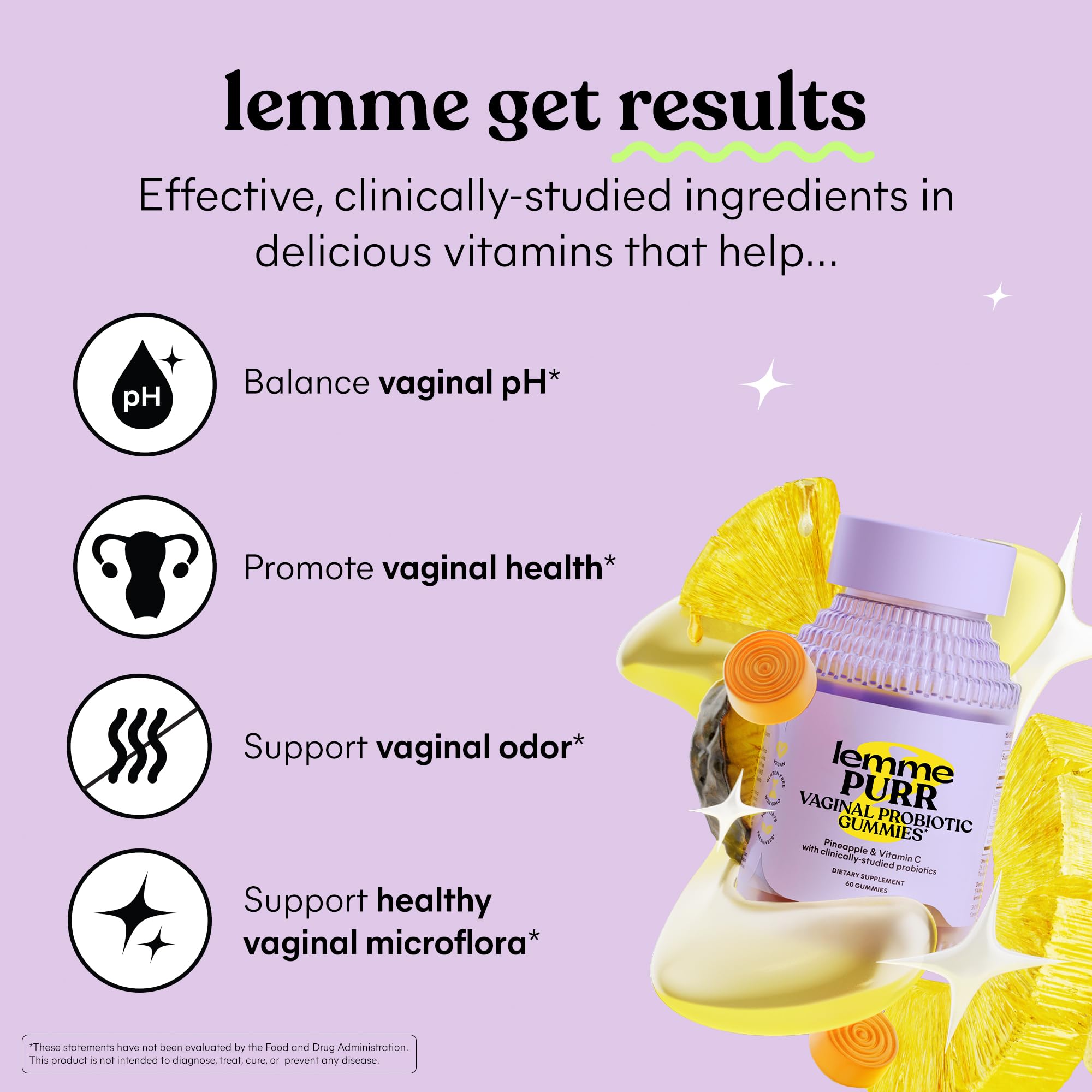 Lemme Purr pineapple-flavored gummies on serving tray, ideal for daily wellness.
