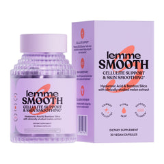 Lemme Smooth capsules bottle front for cellulite support and smoother skin.