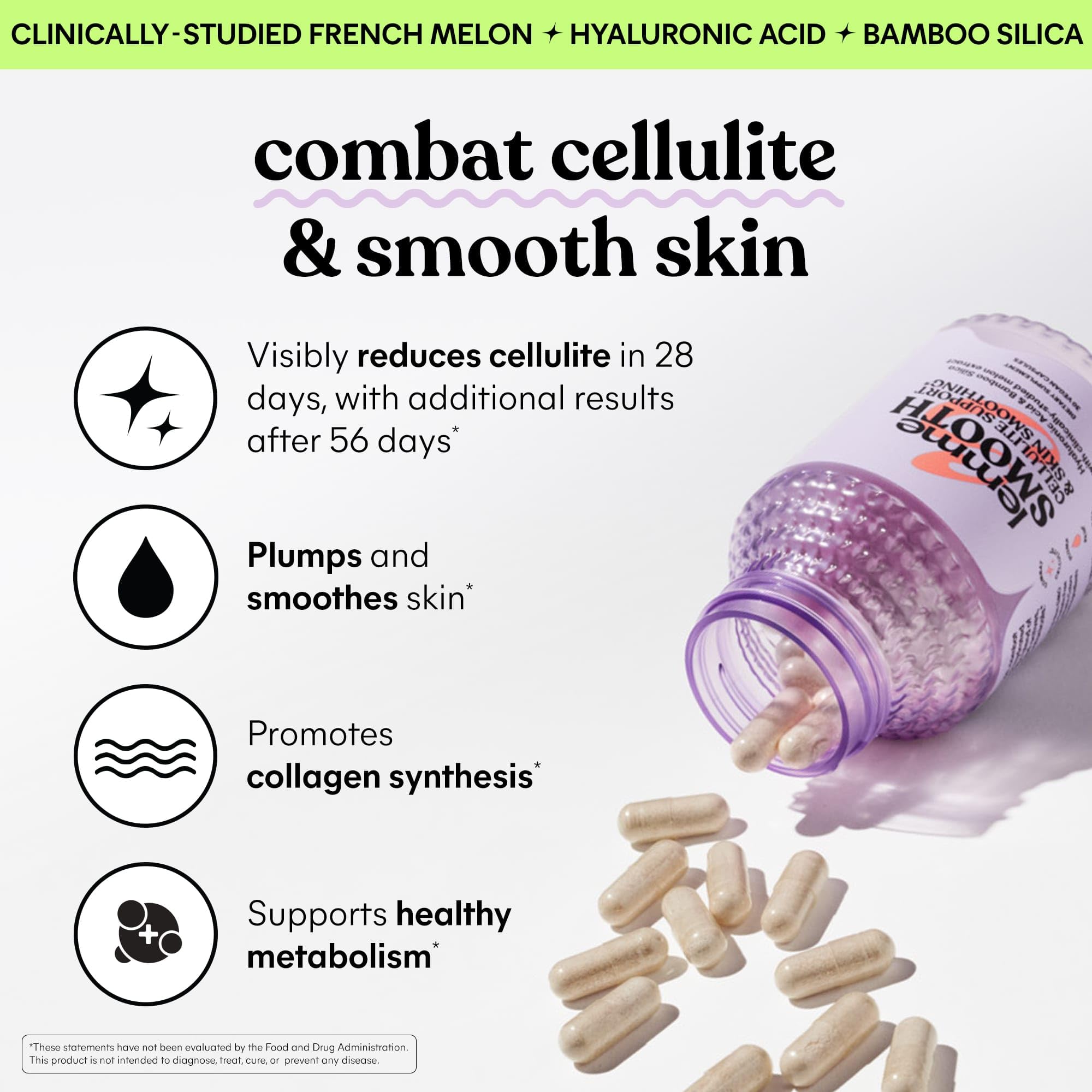 Packaging view of Lemme Smooth showing plant-based, gluten-free formula for women.