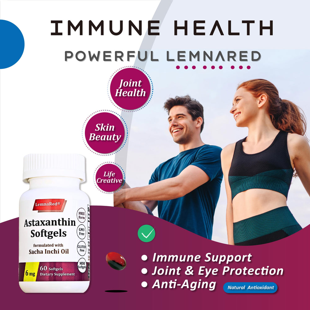 LemnaRed bottle features Sacha Inchi oil ingredients.