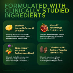 Close-up of GLP-1 Strength label highlighting premium wellness with Lemon Lean Labs