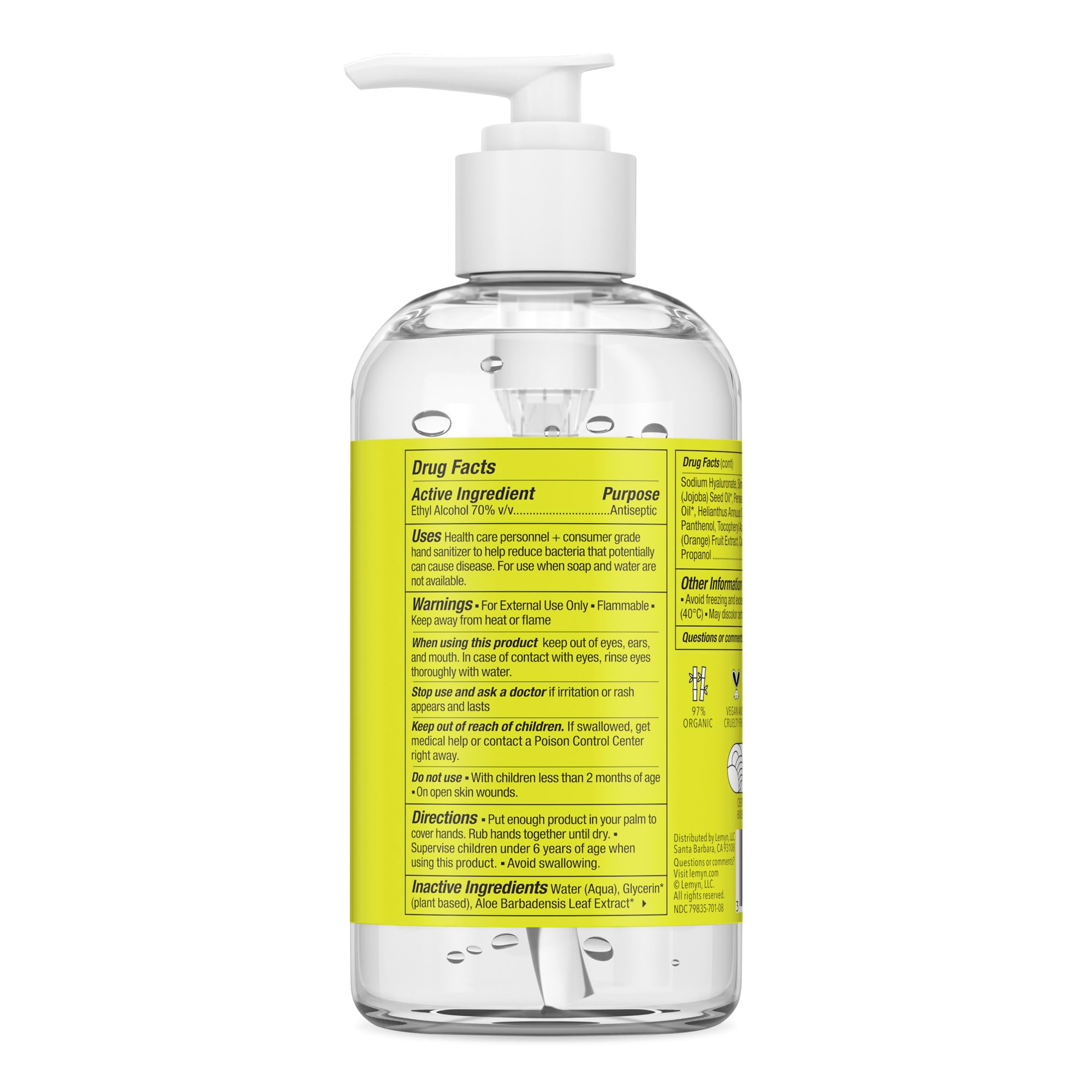 Lemyn Organics four-pack packaging image showing four 8 oz bottles with pumps
