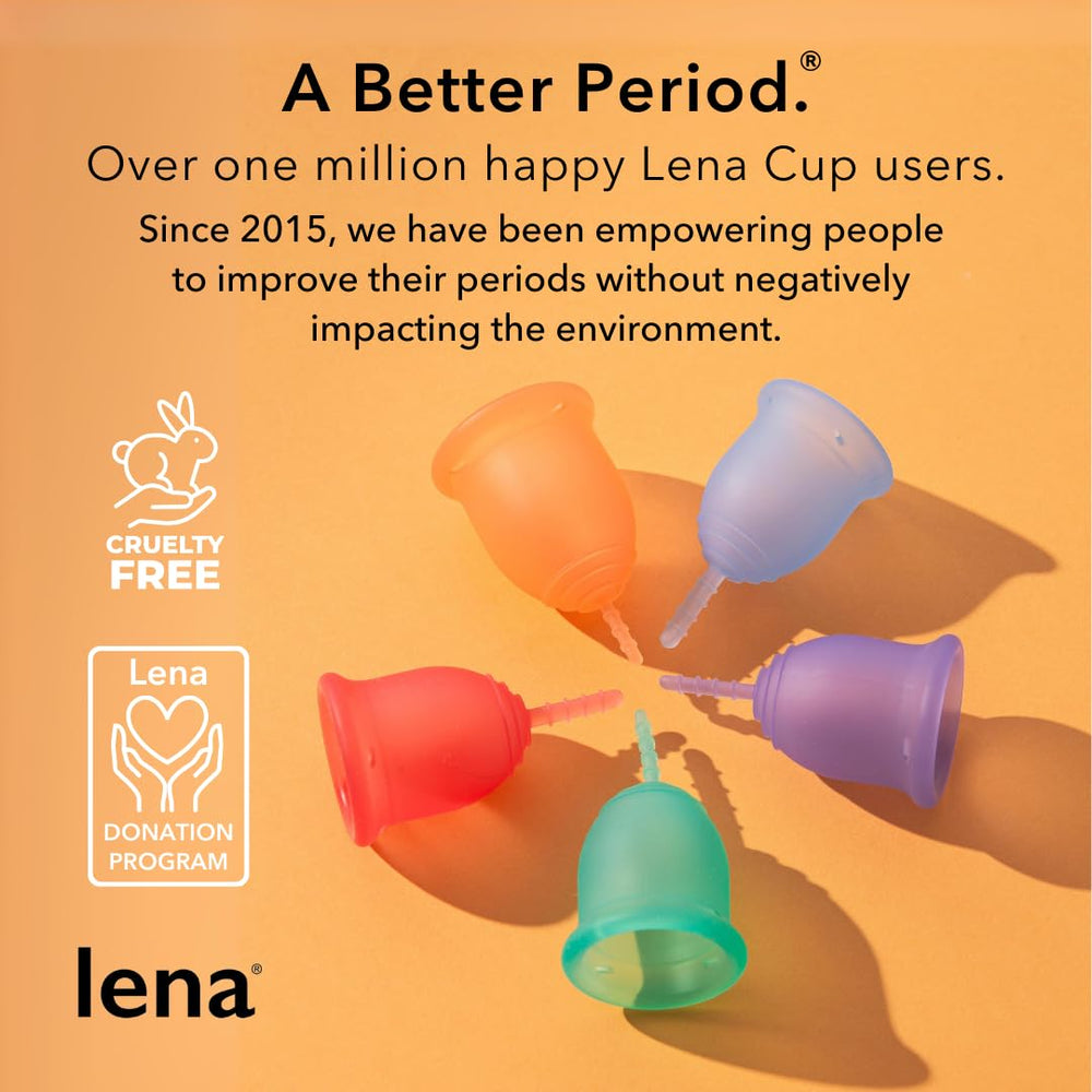 LENA cup with FSA/HSA eligibility logos on packaging.