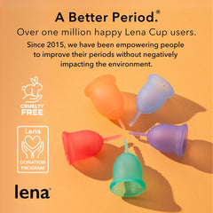 LENA cup with FSA/HSA eligibility logos on packaging.