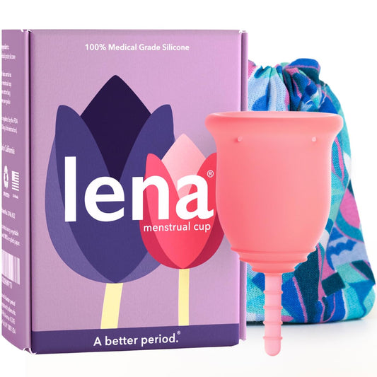 LENA Cup insertion: comfortable silicone for easy, discreet use.
