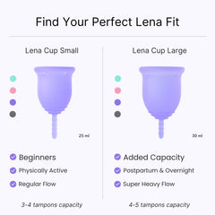 LENA Cup Original 12-hour protection during daily activities