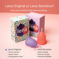 LENA Cup Original worn during workout with secure fit