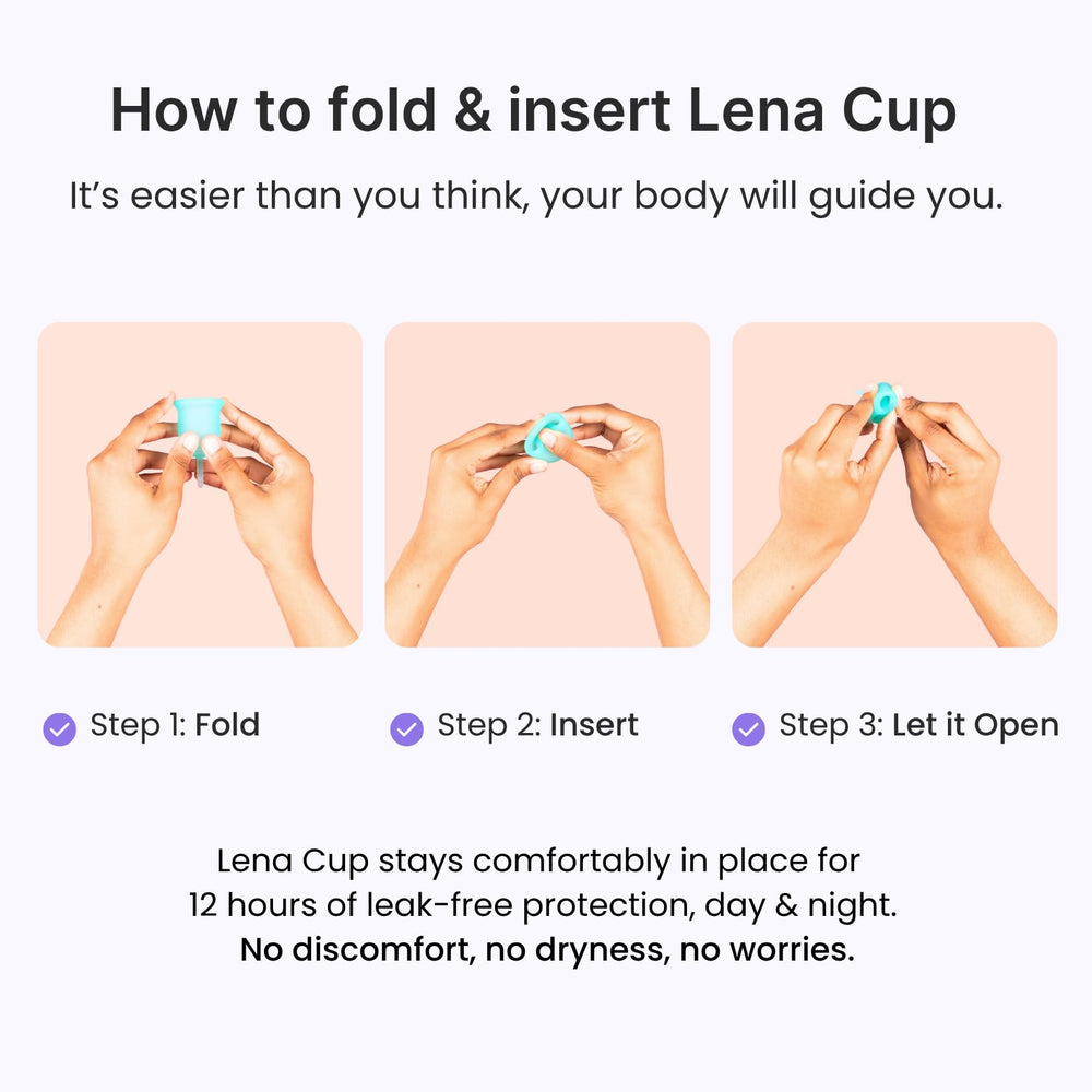 LENA Cup Zero waste message with reusable cup reducing disposable products.