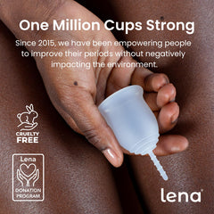 LENA Sensitive Cup long-term reuse reduces disposable waste.