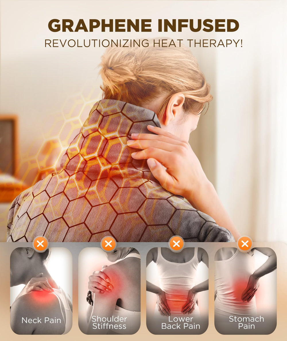 Lenmen ergonomic neck and shoulder wrap adapts to your body.