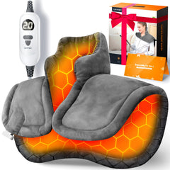 Lenmen graphene heating pad with extended coil for neck and shoulders.